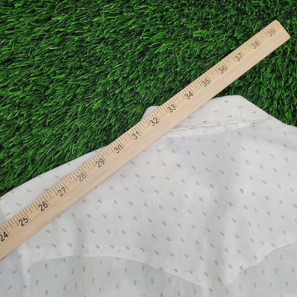 Vintage 80s Western Button Shirt Large 21x30 Disco Hippie - Picture 3 of 13